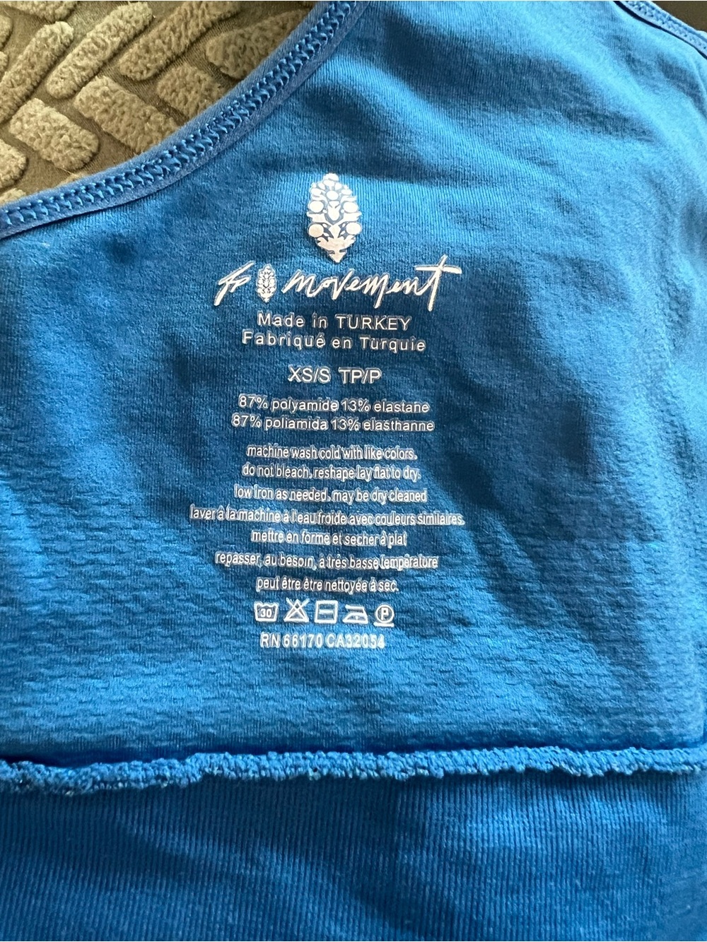 Fabletics Bright Blue Racerback Performance onesie
